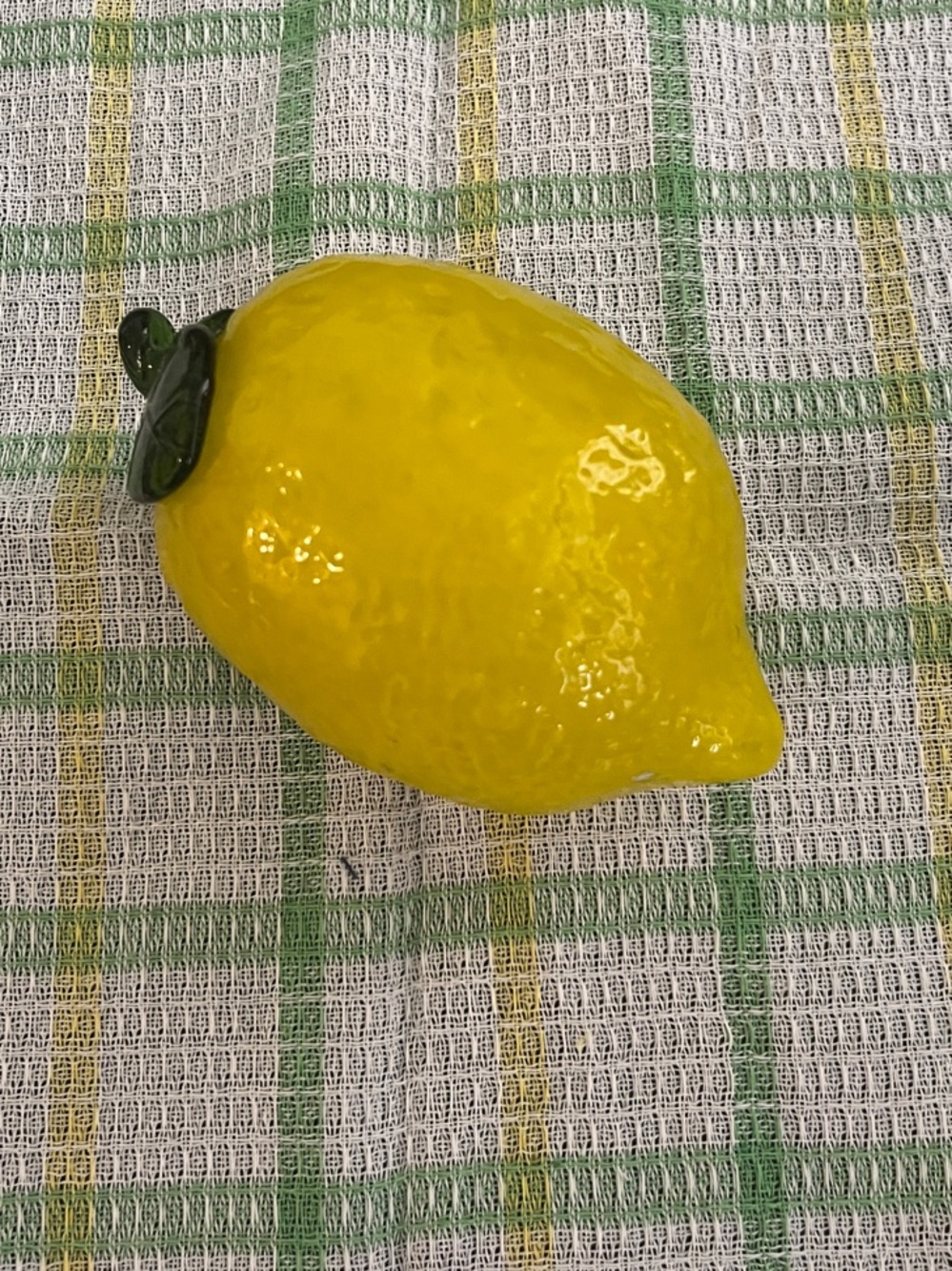 Vintage Yellow Ceramic Lemon Decor